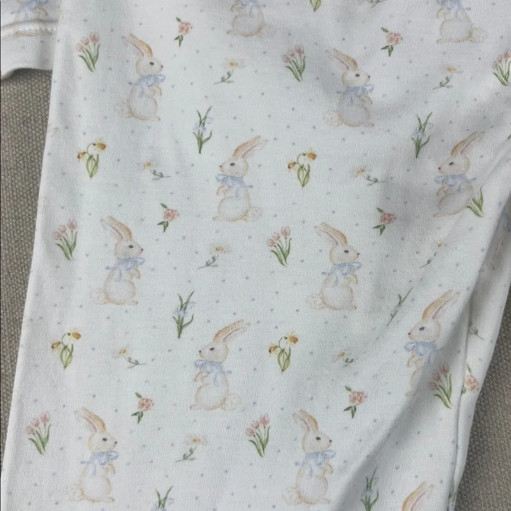 Smockingbird Pima Cotton Rabbit Henley Pajama set Size: 10
